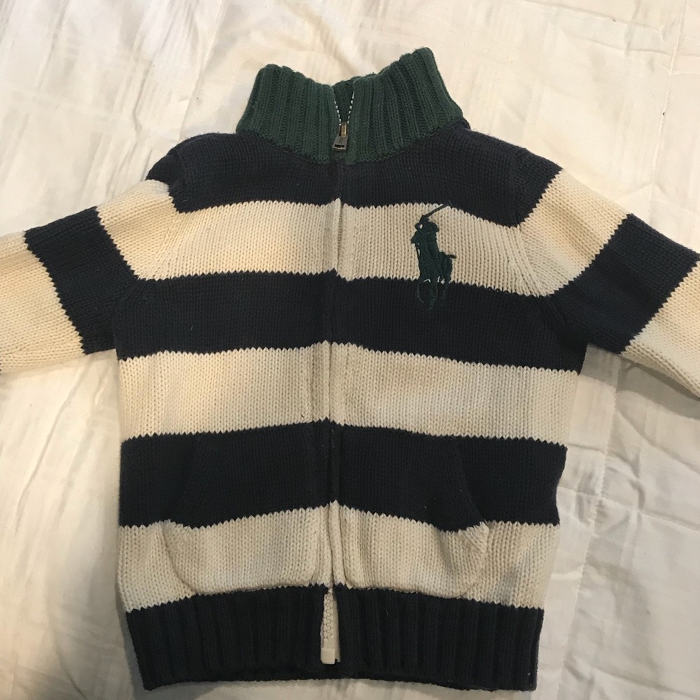 Polo zip up sweater